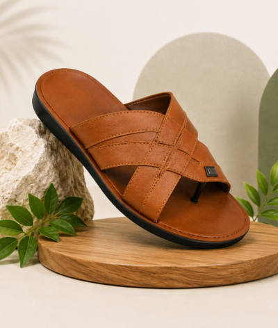 Men's Sandal - Tan Cross